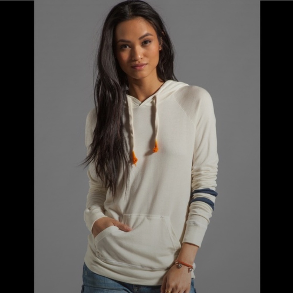 Sundry Stripes Pullover Hoodie Sweatshirt Medium 2